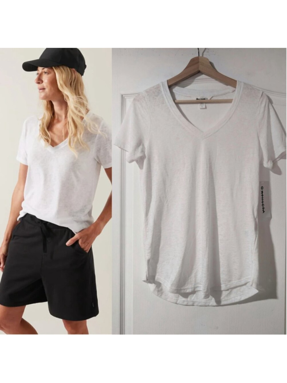 Athleta | Breezy Scoop V Tee In Bright White